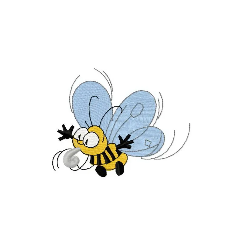 Bee 2 embroidery design featuring a cute bee motif, perfect for embellishing t-shirts, tote bags, and more.