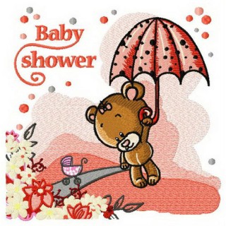 Baby shower embroidery design - Embroidery Design
