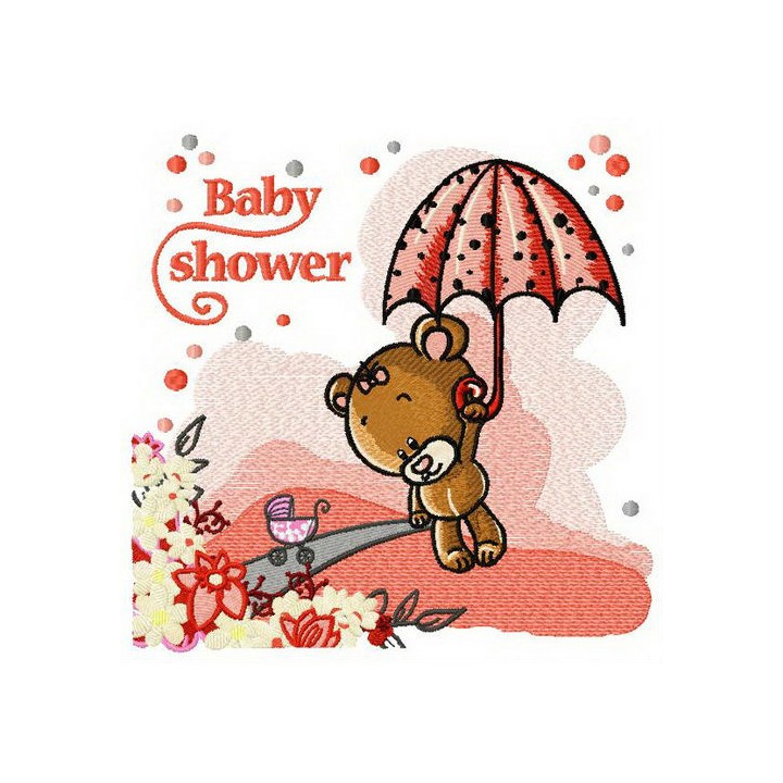 Baby shower embroidery design - Embroidery Design