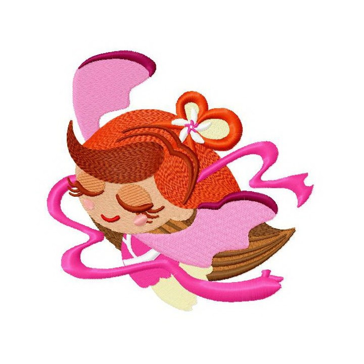 Sleeping girl 2 embroidery design - Embroidery Design