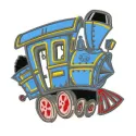 Steam locomotive 2 embroidery design showcasing intricate stitching patterns ideal for train enthusiasts.