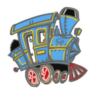 Steam locomotive 2 embroidery design - Embroidery Design