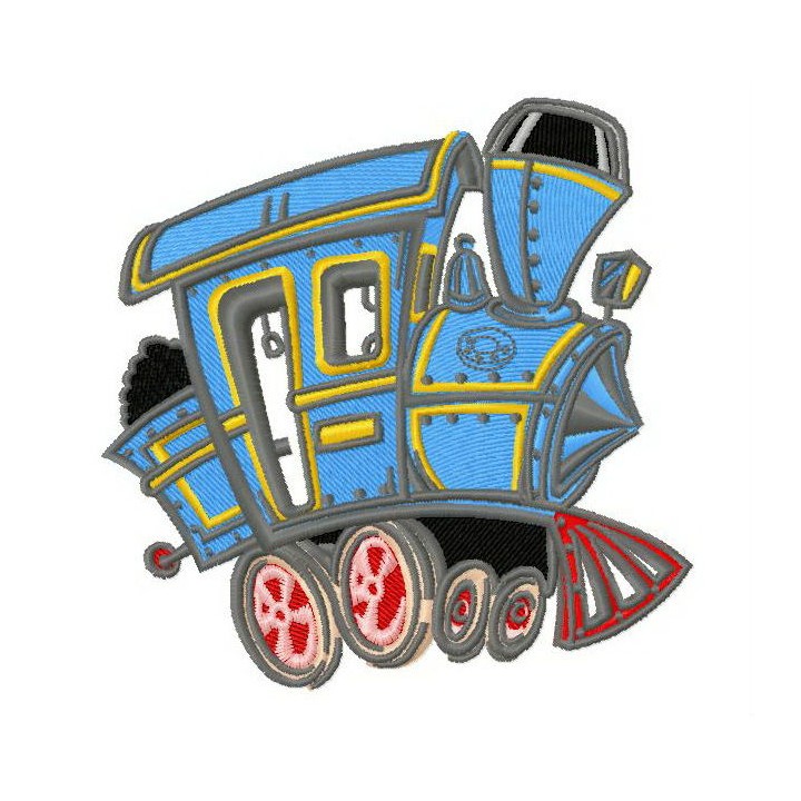 Steam locomotive 2 embroidery design - Embroidery Design