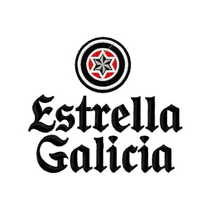 Estrella Galicia 3 embroidery design - Embroidery Design