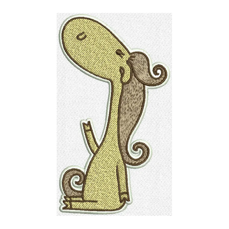 Embroidery design of a horse gazing at the stars, perfect for adding charm to your fabric projects.