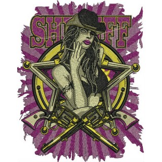 Sheriff's girlfriend embroidery design - Embroidery Design