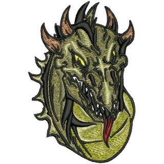 Ash dragon embroidery design - Embroidery Design