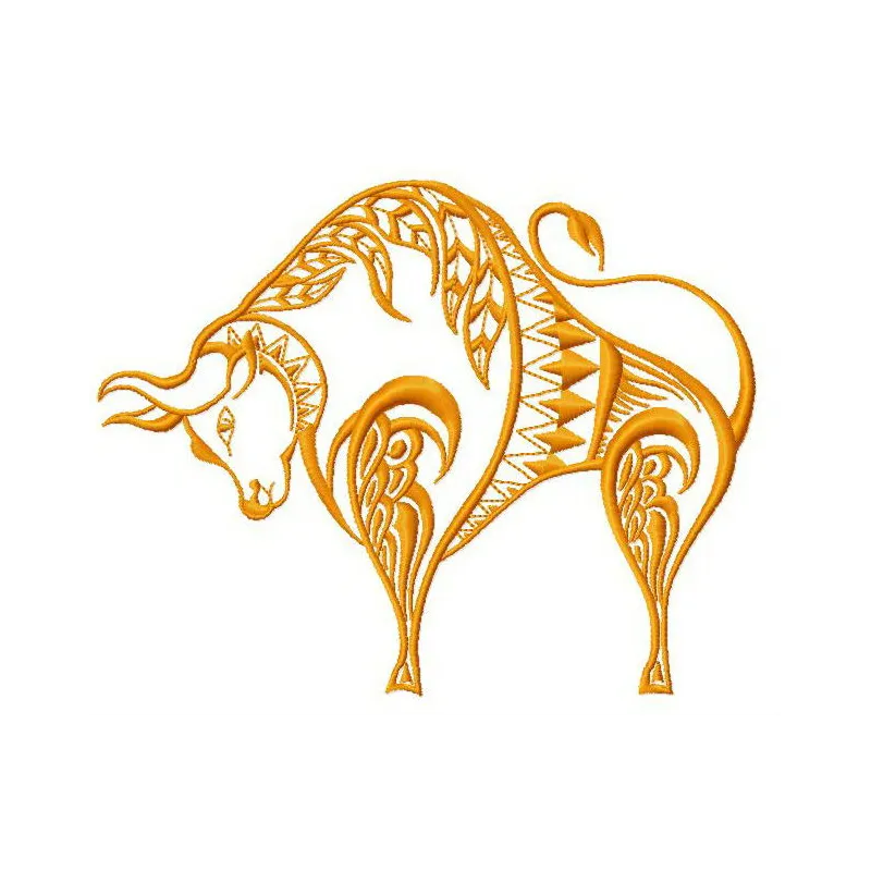 Bull 2 embroidery design showcasing a detailed bull motif, perfect for farm-themed projects and creative stitching.
