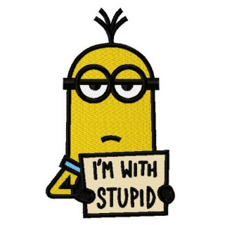 I'm with stupid 2 embroidery design - Embroidery Design