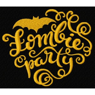 Zombie party embroidery design - Embroidery Design