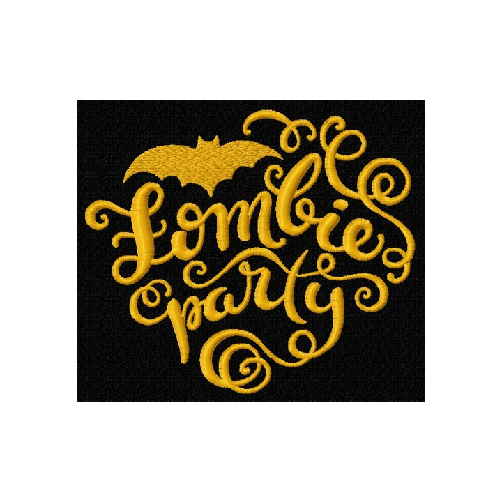 Zombie party embroidery design - Embroidery Design