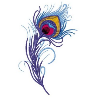 Peacock feather 2 embroidery design - Embroidery Design
