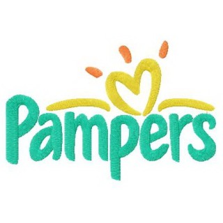 Pampers logo embroidery design - Embroidery Design