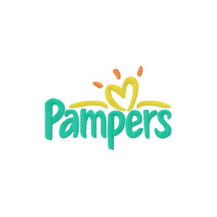 Pampers logo embroidery design - Embroidery Design