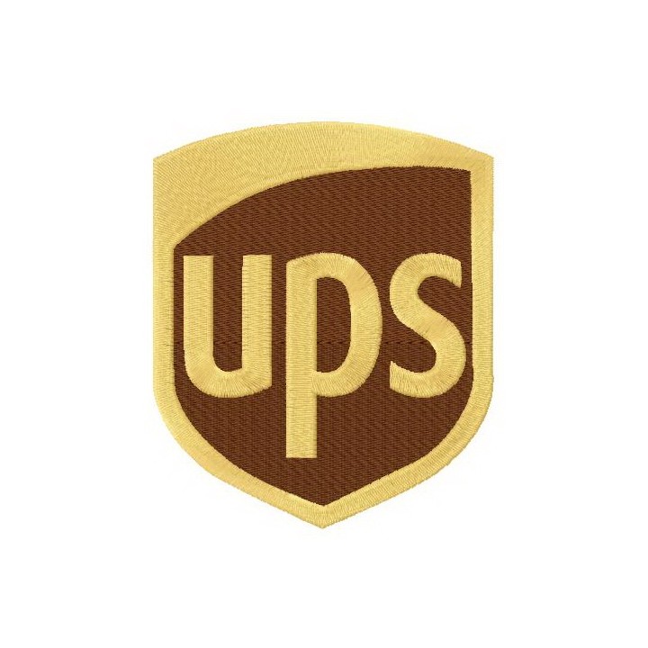 UPS logo classic with tatami border embroidery design - Embroidery Design