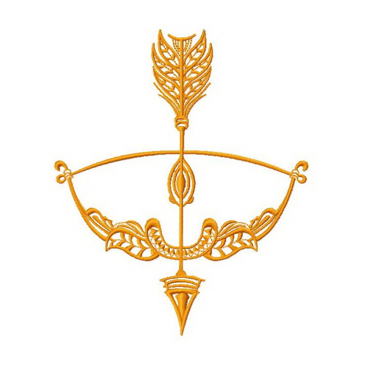 Bow and arrow 2 embroidery design - Embroidery Design