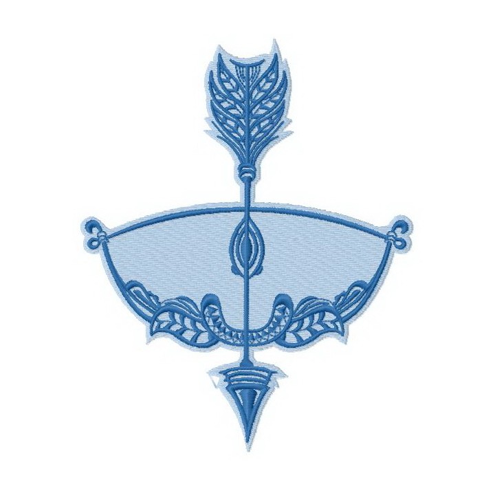 Bow and arrow embroidery design - Embroidery Design