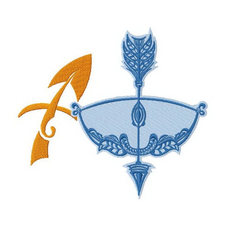 Zodiac sign Sagittarius 4 embroidery design - Embroidery Design