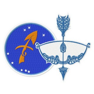 Zodiac sign Sagittarius 3 embroidery design - Embroidery Design