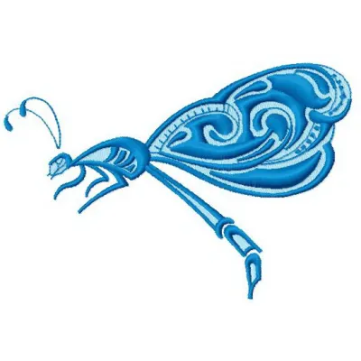 Preview of Dragonfly 6 embroidery design featuring intricate details, ideal for embellishing t-shirts and tote bags.