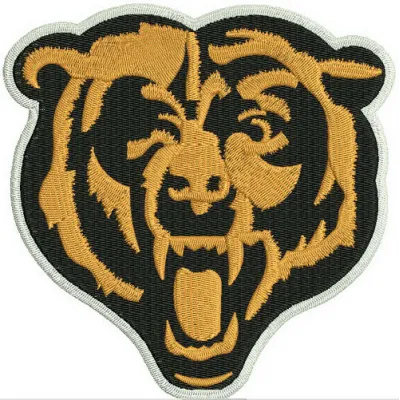Chicago Bears logo 3 embroidery design preview showcasing intricate stitching patterns for fans.