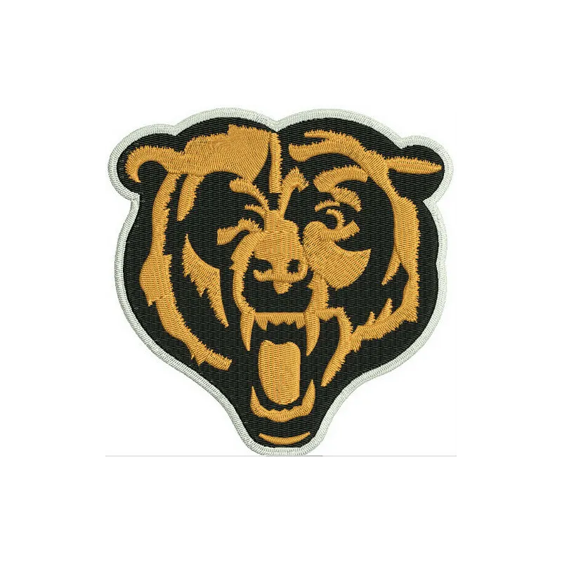 Chicago Bears logo 3 embroidery design preview showcasing intricate stitching patterns for fans.