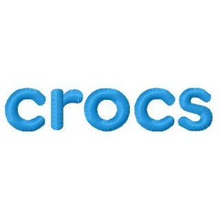 Crocs wordmark logo embroidery design - Embroidery Design
