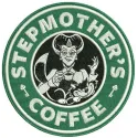 Preview of the Stepmother's coffee embroidery design from the Sleeping Beauty collection, showcasing intricate stitching pat…