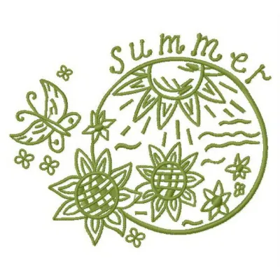 Preview of Summer 5 embroidery design featuring vibrant motifs perfect for summer-themed projects.
