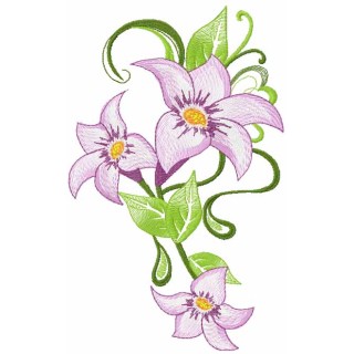 Lily 9 embroidery design - Embroidery Design