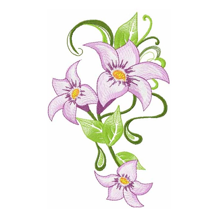 Lily 9 embroidery design - Embroidery Design