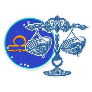 Zodiac sign Libra 3 embroidery design - Embroidery Design