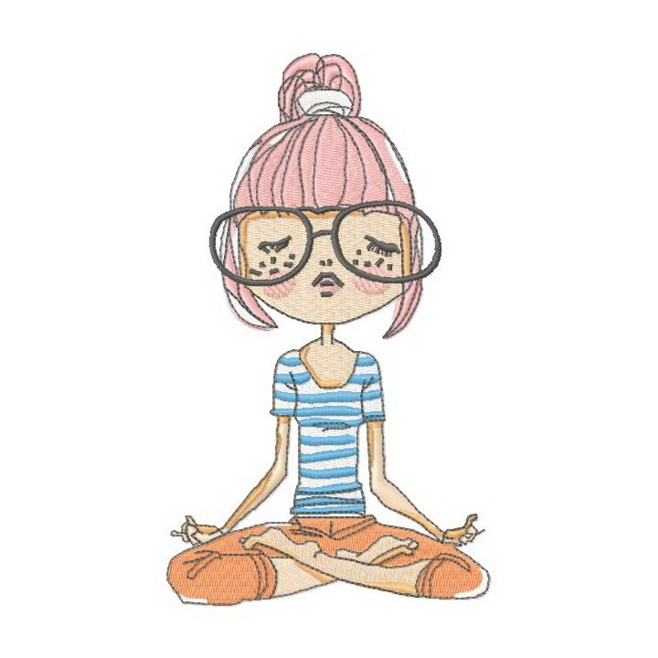 Radiant Yoga Passion embroidery design - Embroidery Design