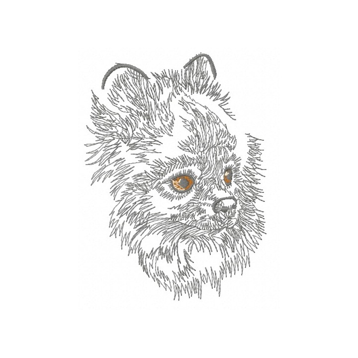 Pomeranian embroidery design - Embroidery Design