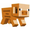 Minecraft pig embroidery design featuring a cute pig motif ideal for t-shirts, hoodies, and tote bags.