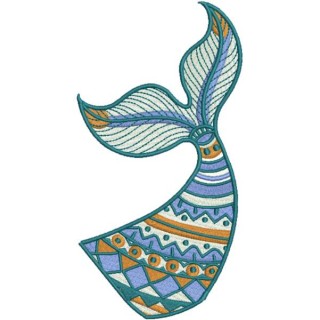 Fish tale embroidery design - Embroidery Design
