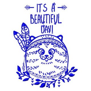 Indian cat 4 embroidery design - Embroidery Design