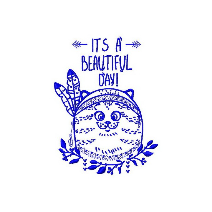 Indian cat 4 embroidery design - Embroidery Design