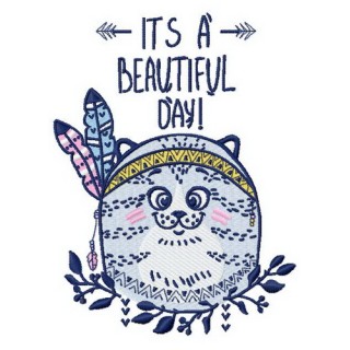 Indian cat 3 embroidery design - Embroidery Design