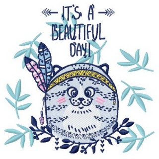 Indian cat 2 embroidery design - Embroidery Design