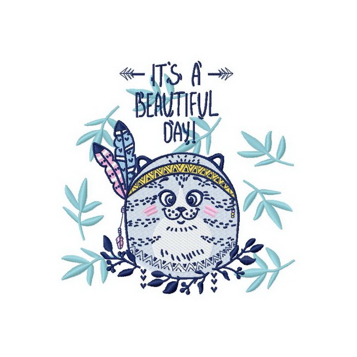 Indian cat 2 embroidery design - Embroidery Design