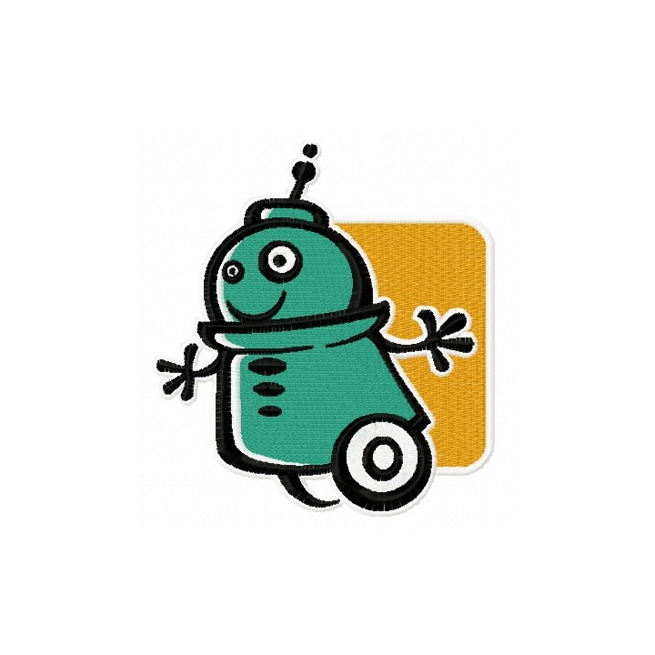 Robot 9 embroidery design - Embroidery Design