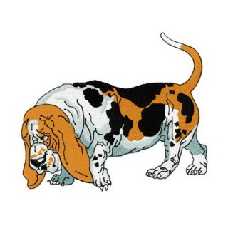 Basset Hound 3 embroidery design - Embroidery Design