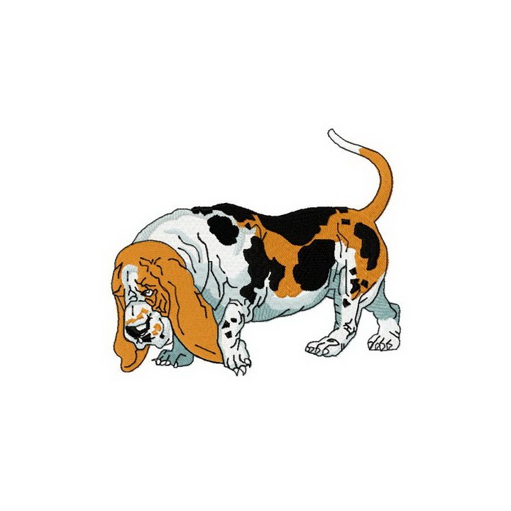 Basset Hound 3 embroidery design - Embroidery Design