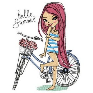 Hello summer 2 embroidery design - Embroidery Design