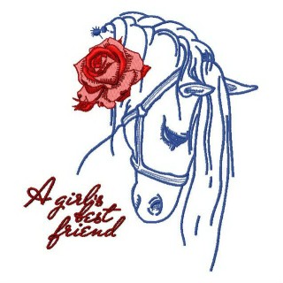 A girl's best friend 2 embroidery design - Embroidery Design