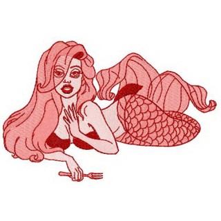Mermaid  embroidery design - Embroidery Design