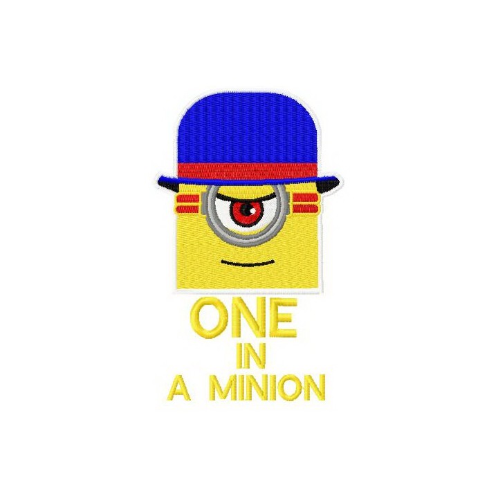 One is a minion embroidery design - Embroidery Design