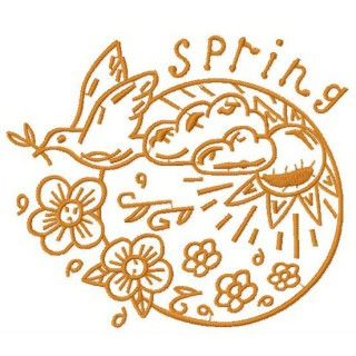 Spring 2 embroidery design - Embroidery Design