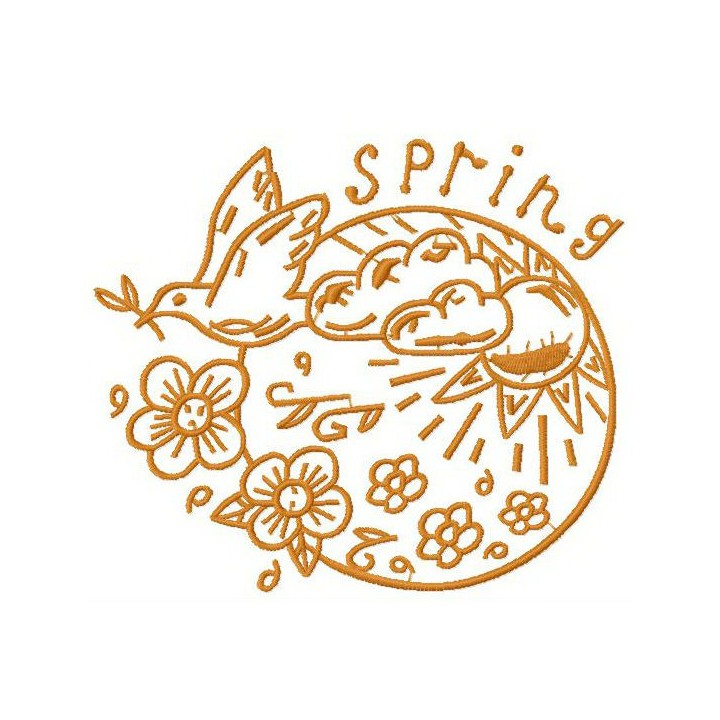Spring 2 embroidery design - Embroidery Design